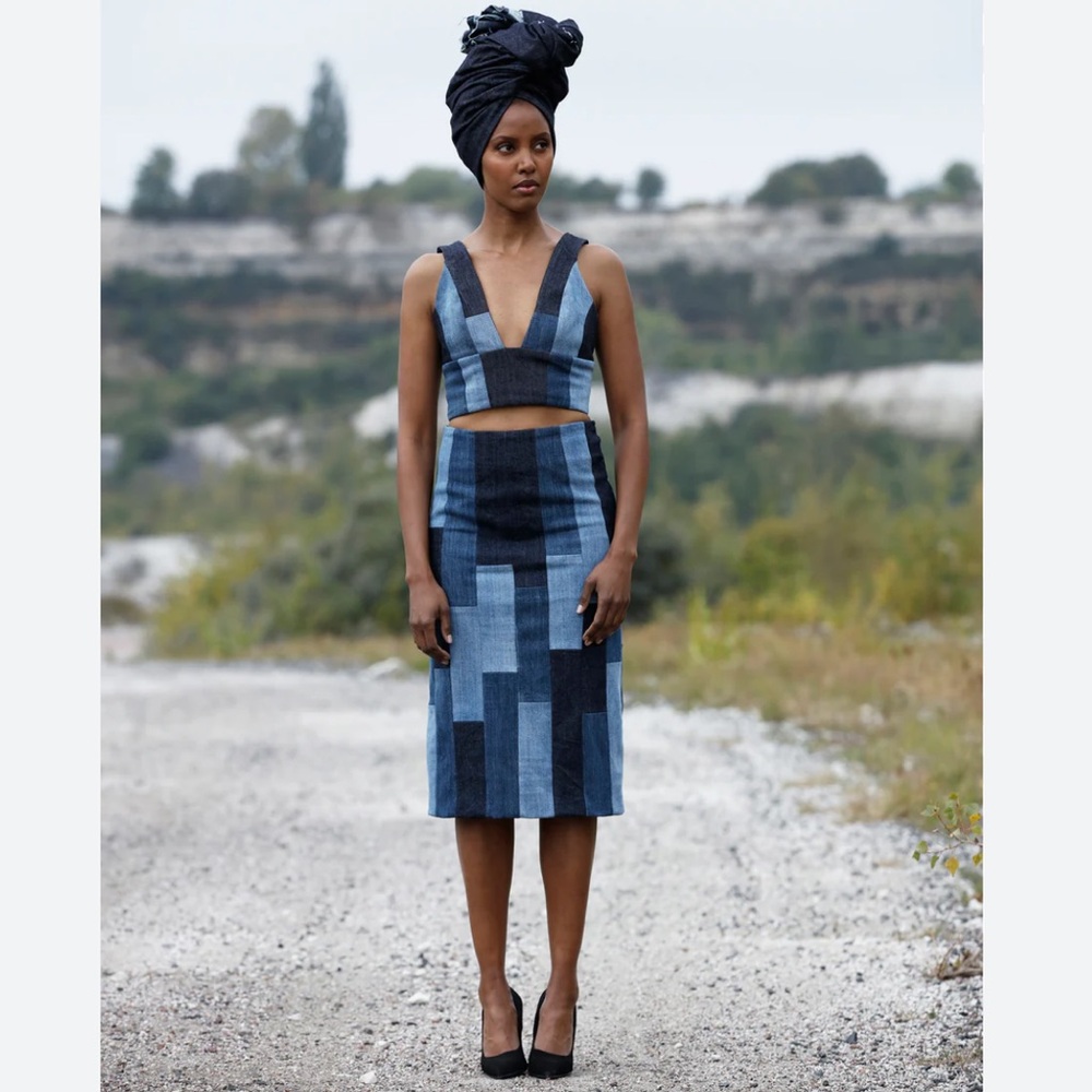 1945 Denim Patchwork maxi skirt. Size 6 - Picture 1 of 5